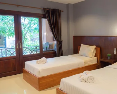 Camera Doppia con Letti Singoli e Balcone — Little Paradise Haad Rin Koh Phangan